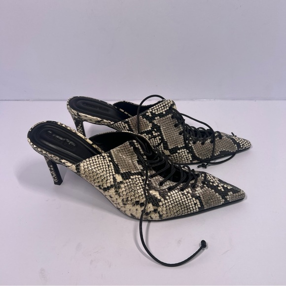 Open Edit Natalya Lace-Up Pointed Toe Mules Size 10M - Picture 3 of 8